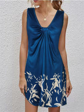 Vestido estampado sexy con cuello en V de verano